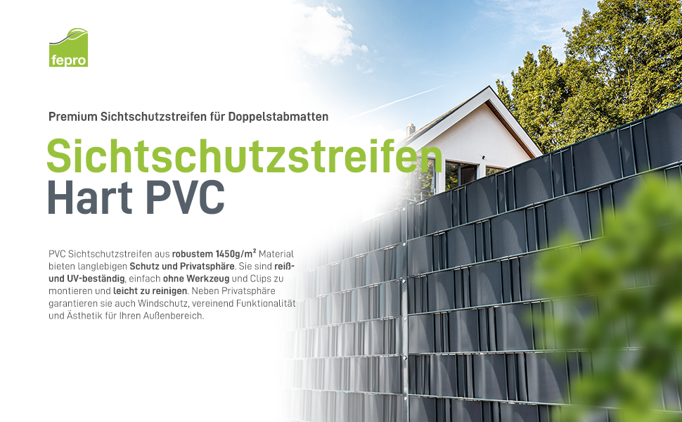 sichtschutzstreifen hart pvc premium