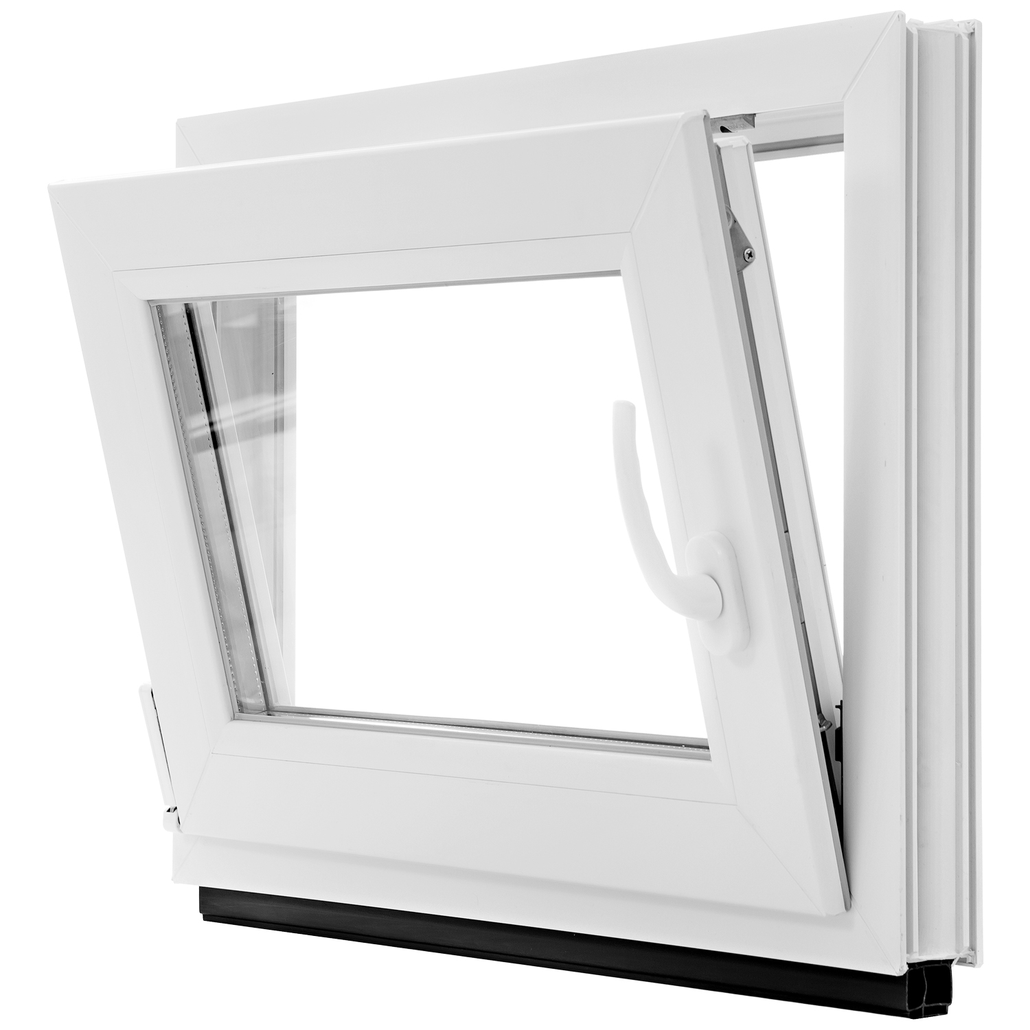 Basement Window Plastic Window 2 &amp; 3 Compartment Glazed